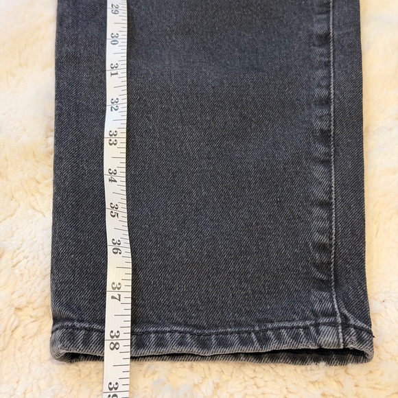 Current/Elliott Pleated Ancle Cropped High Rise Gravity Washed Black Jeans - 28 - Picture 12 of 13